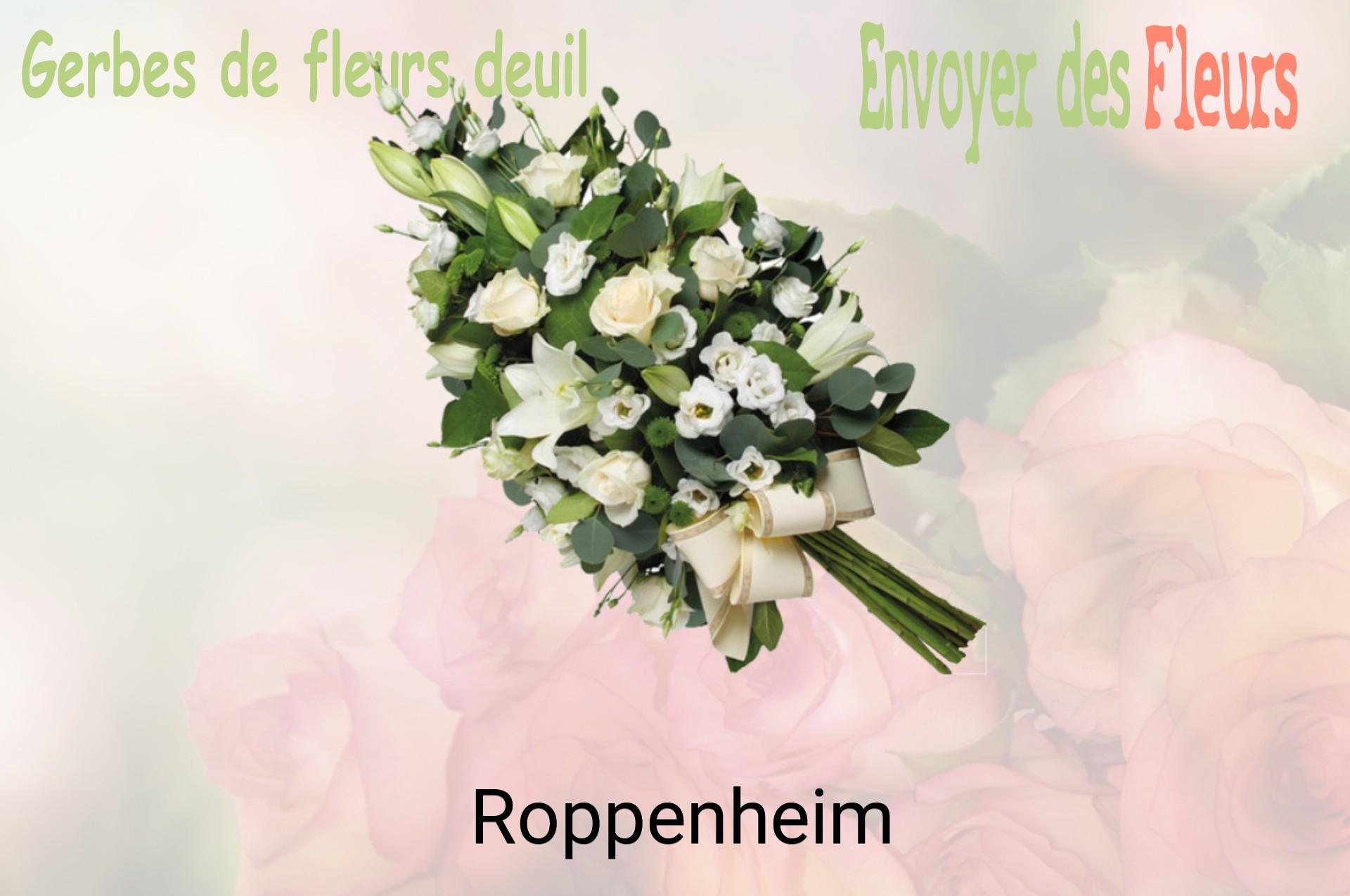 Gerbe de fleurs de deuil livrée à Roppenheim